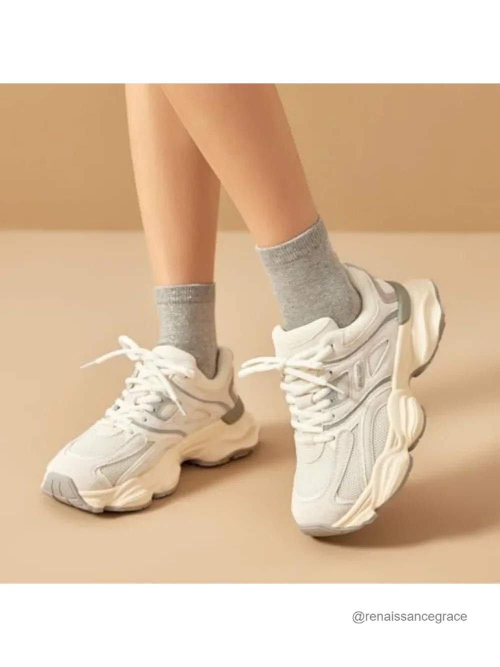 Women's Wide Walking Sneakers Retro Suede Mesh Breathable Running Shoes
